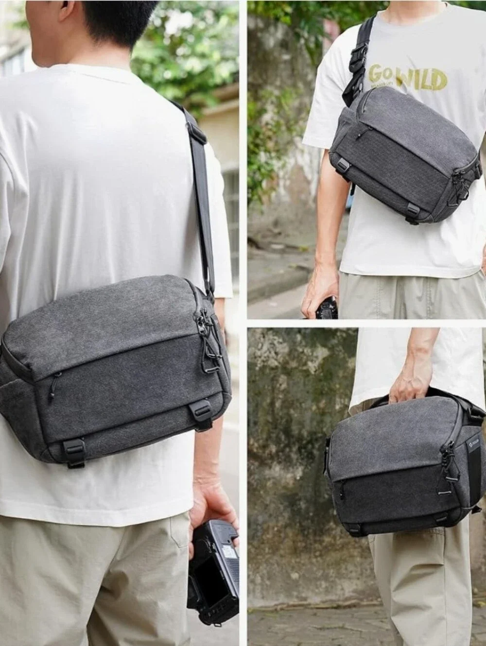 TULLIO Camera Bag Crossbody, 6L Waterproof Sling Bag